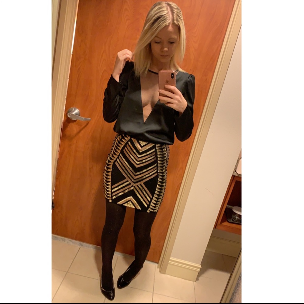 NWT Express sequin skirt